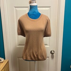 Quince Tan Crew Neck Cashmere Sweater